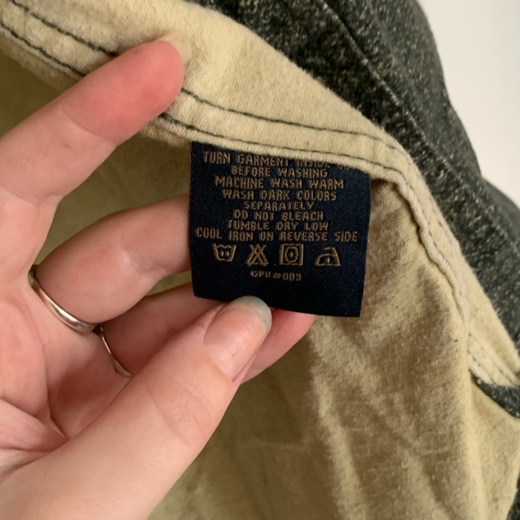 thick button down vintage green shirt jacket shacket - Picture 3 of 5